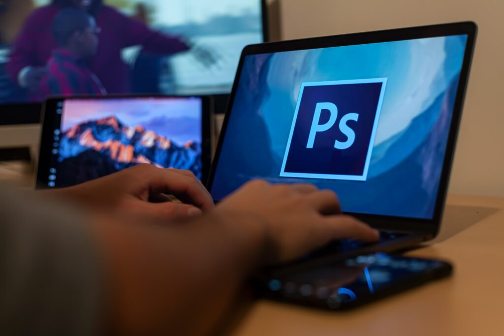 Image of a person using Photoshop